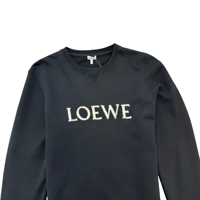 Men's Embroidered Logo Sweatshirt Black Size M