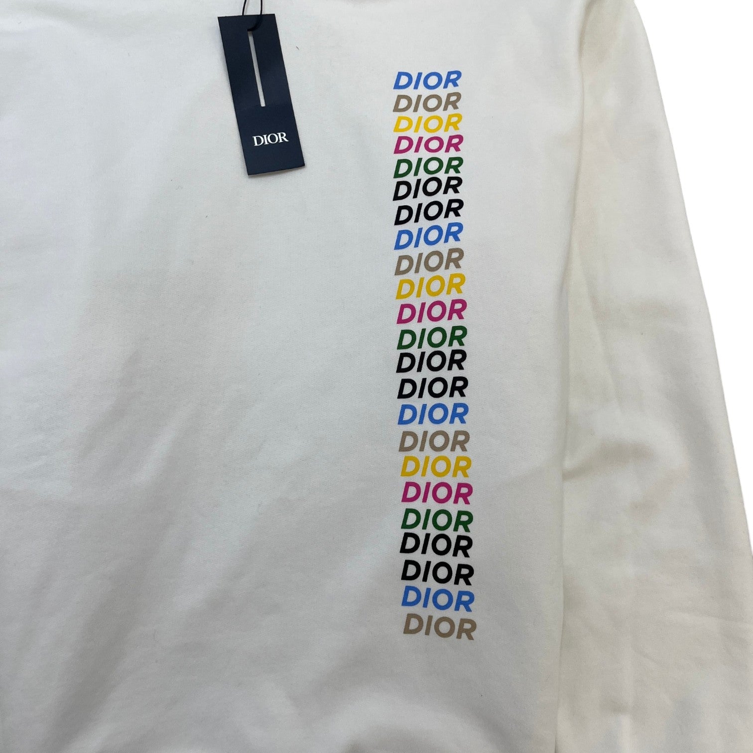 Men's Logo Print Hoodie White Size XL - Photo 6
