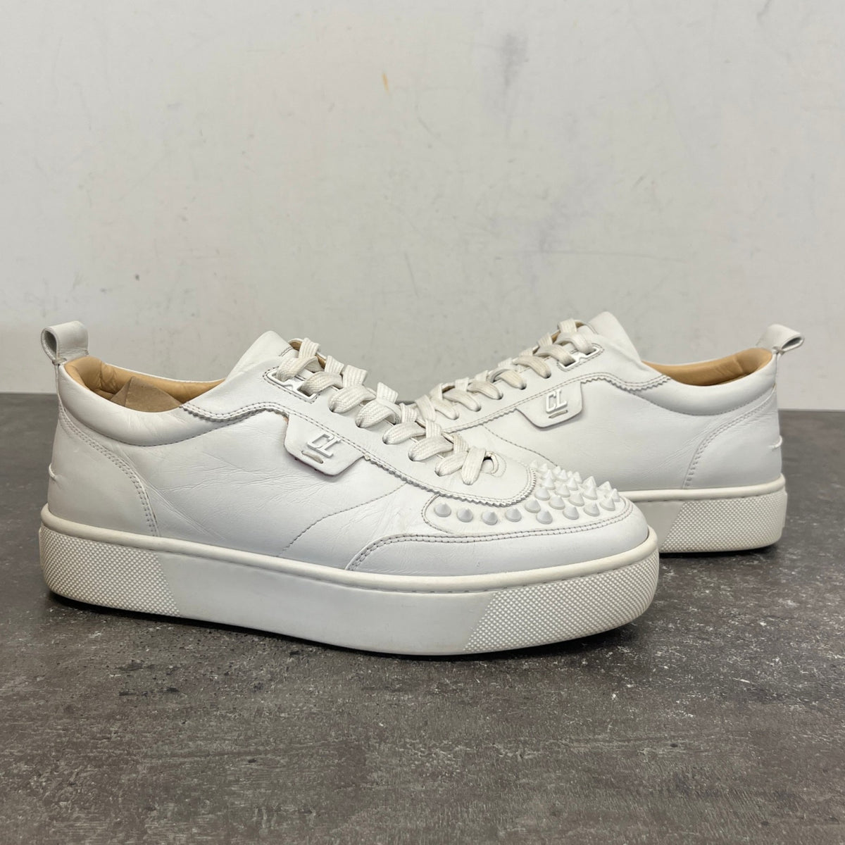 Men's Happyrui Spikes Low Trainers White Size UK 7 / EU 41 - Photo 12
