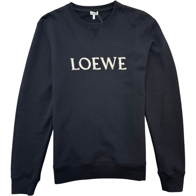 Men's Embroidered Logo Sweatshirt Black Size M