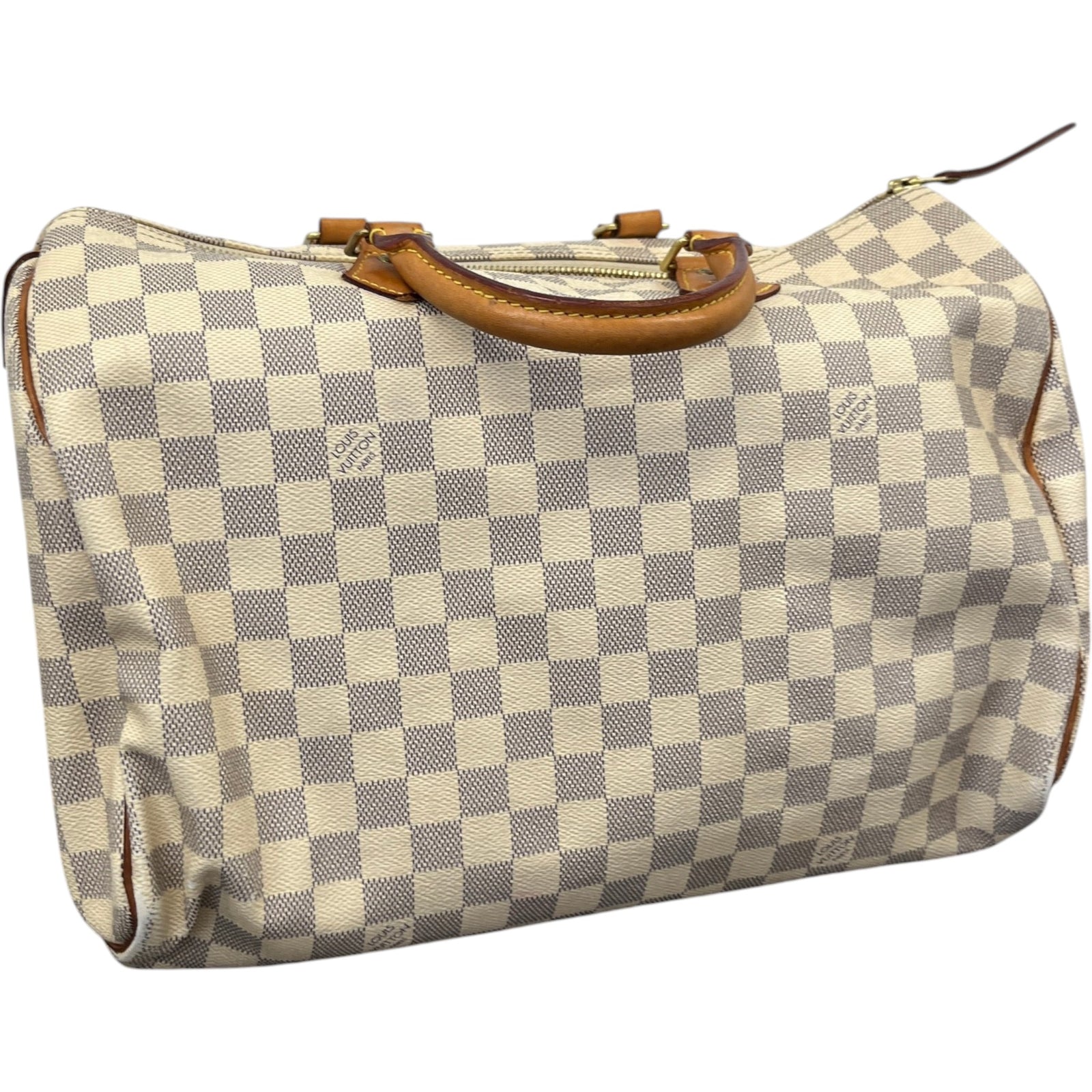 Women's Damier Azur Speedy 35 Bag Cream - Photo 8