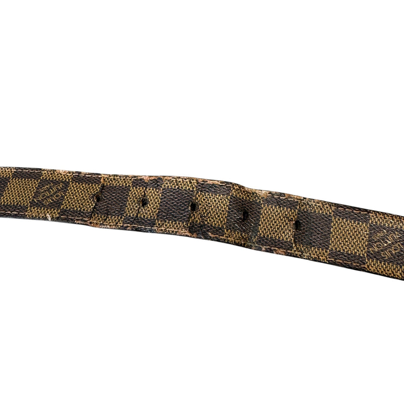 Men's Damier Ebene Belt Brown Size 95cm / UK 14