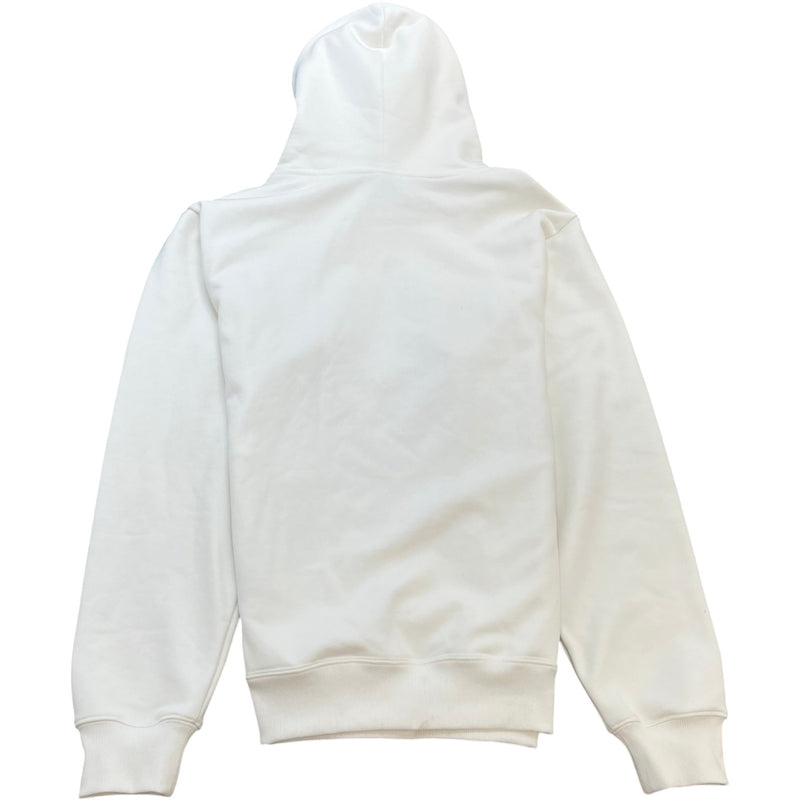 Men's Logo Print Hoodie White Size XL