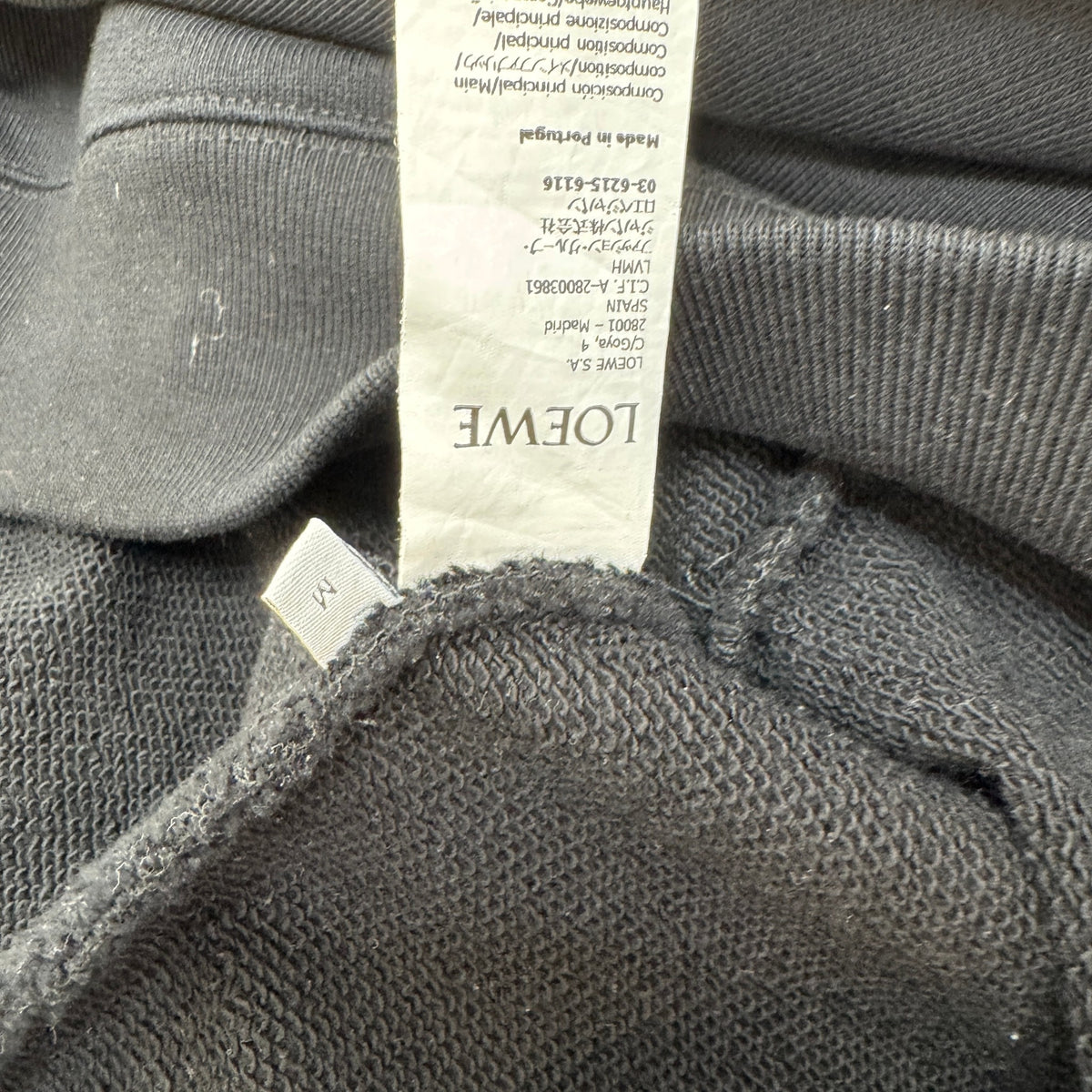 Men's Embroidered Logo Sweatshirt Black Size M - Photo 6