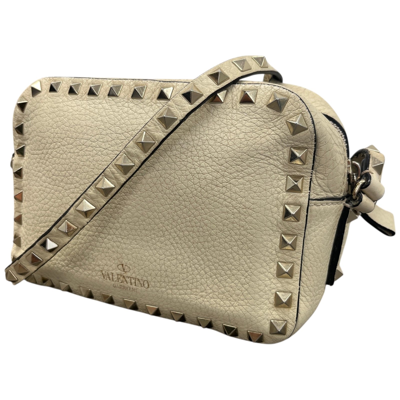Women's Rockstud Crossbody Bag Cream - Photo 4