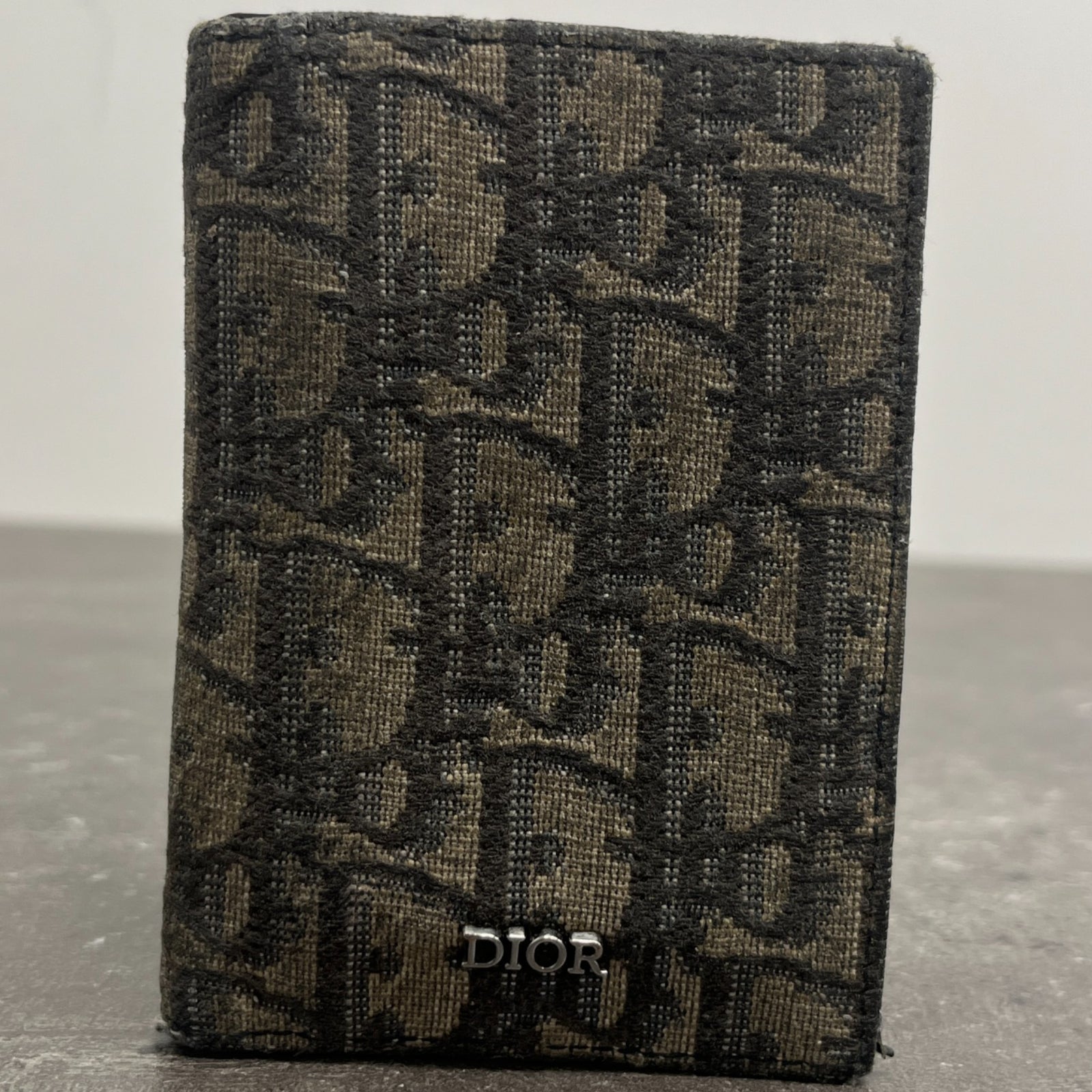 Men's Oblique Card Holder Beige - Photo 7