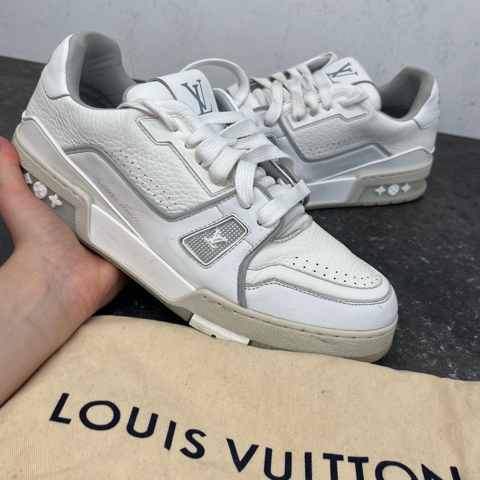 Men's Lv Low Trainers White Size EU 41.5 / UK 7.5 - Photo 12