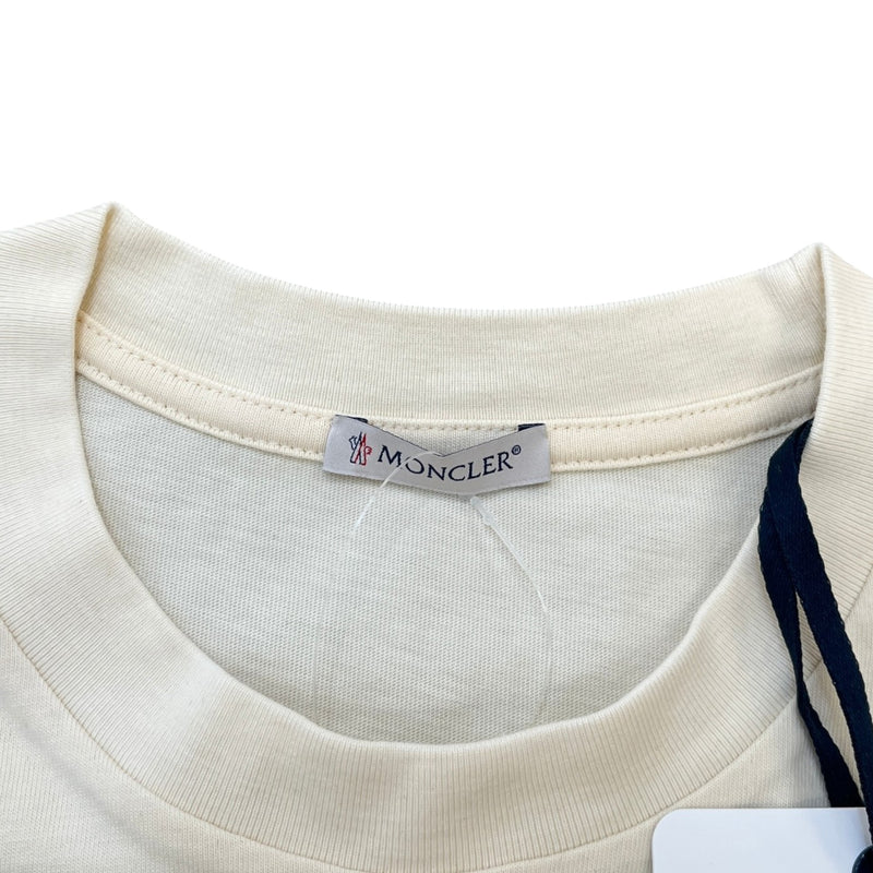 Men's Logo Print T-Shirt Cream Size S