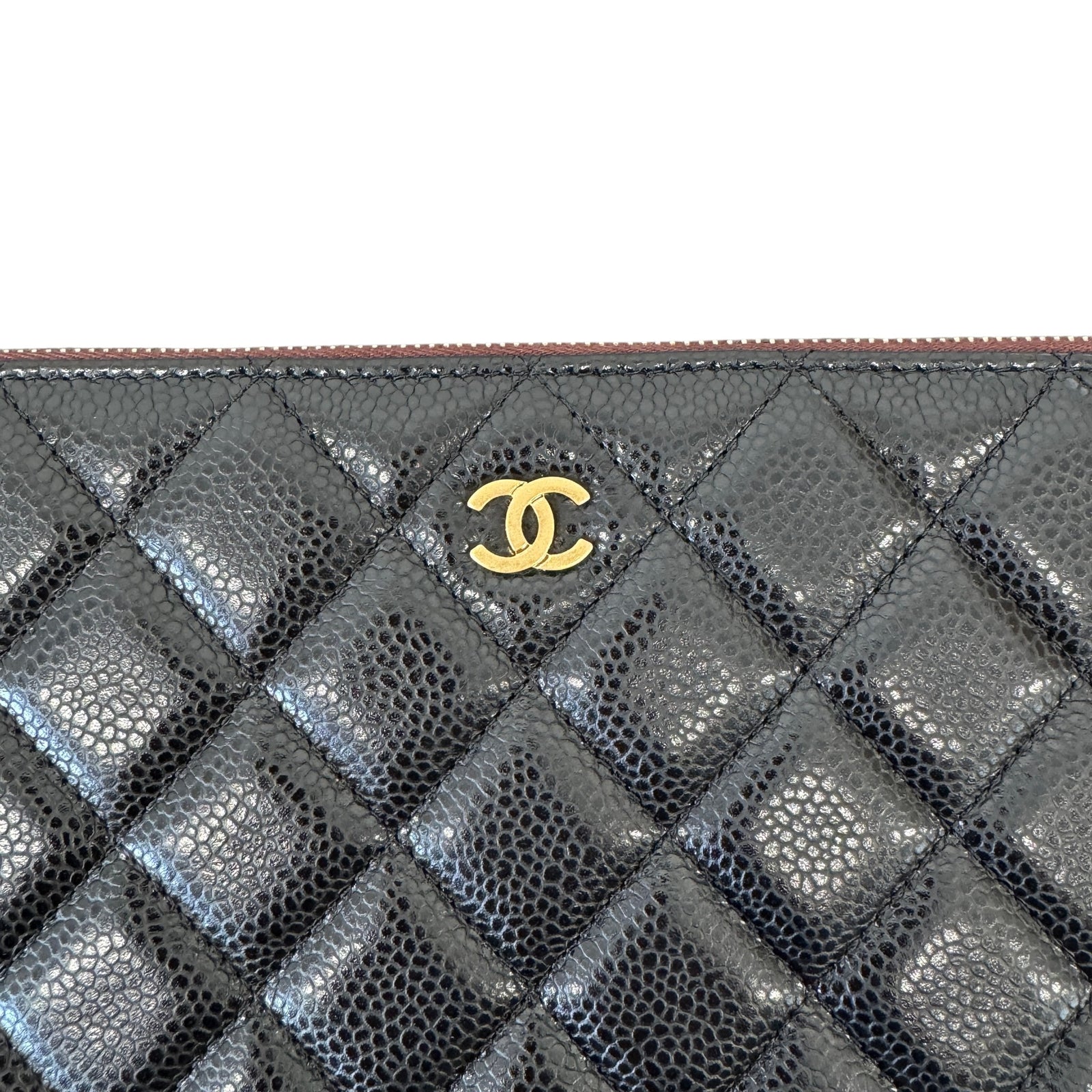 Women's Timeless/Classique Caviar Quilted Clutch Black - Photo 3