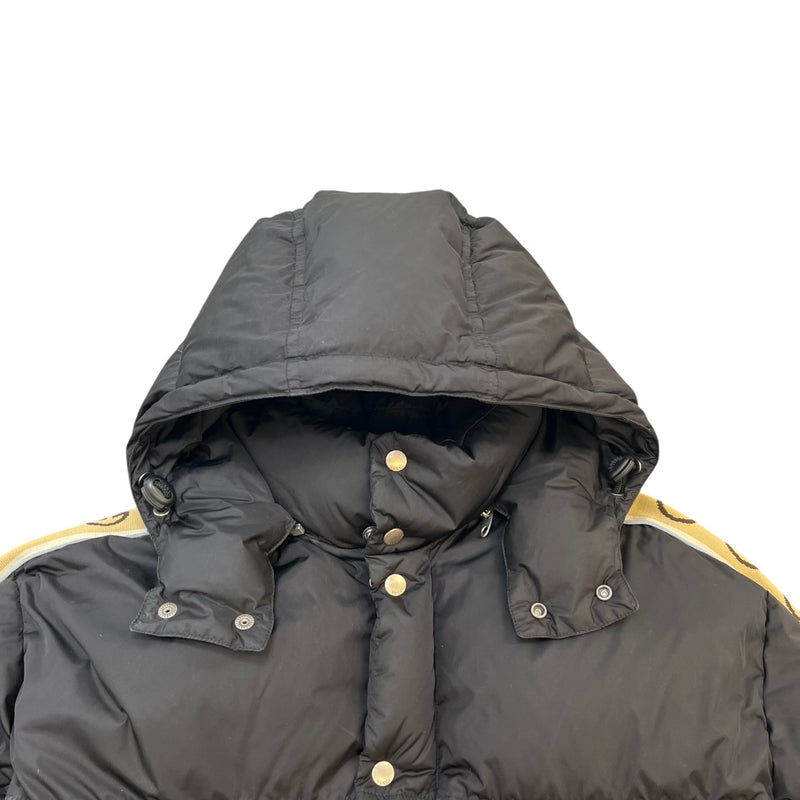 Men's Gg Jacquard Nylon Down Jacket Black Size IT 54 / XXL