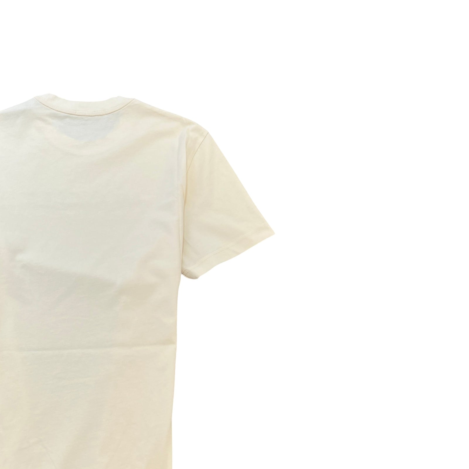 Men's Logo Print T-Shirt Cream Size S - Photo 4