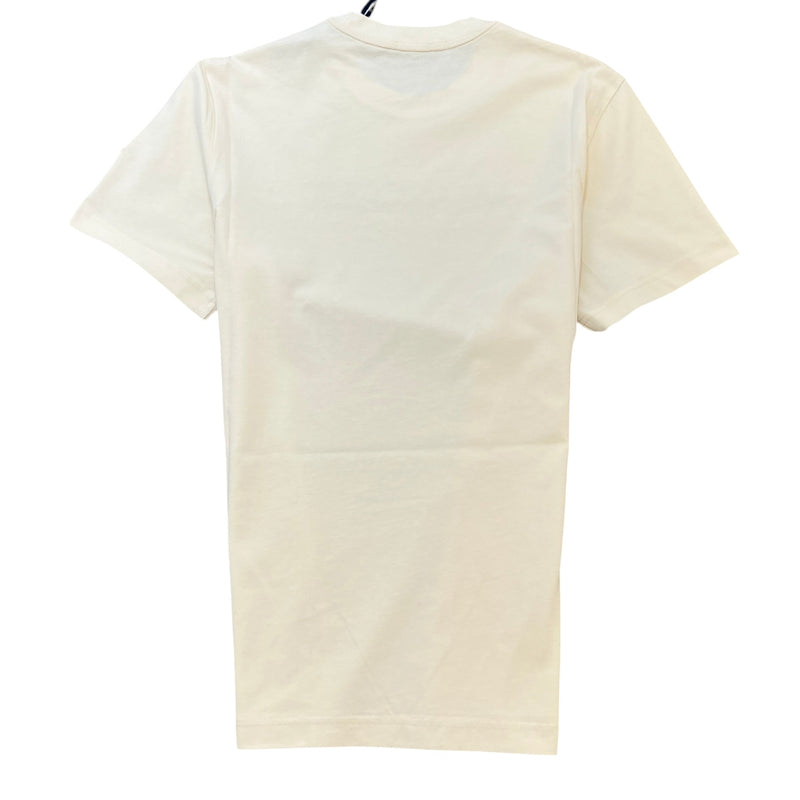 Men's Logo Print T-Shirt Cream Size S