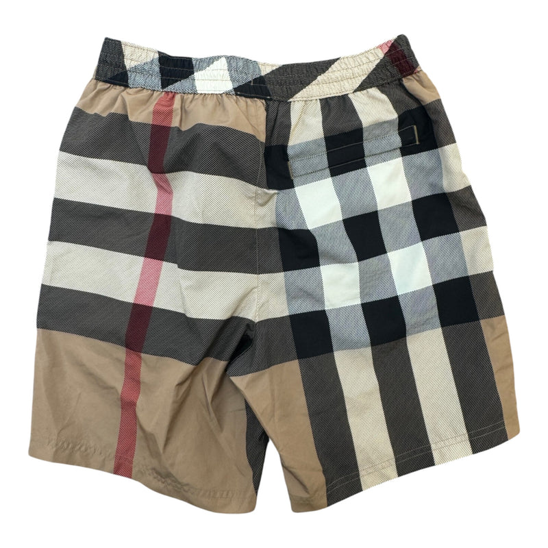 Men's Checked Swim Shorts Beige Size S / W30