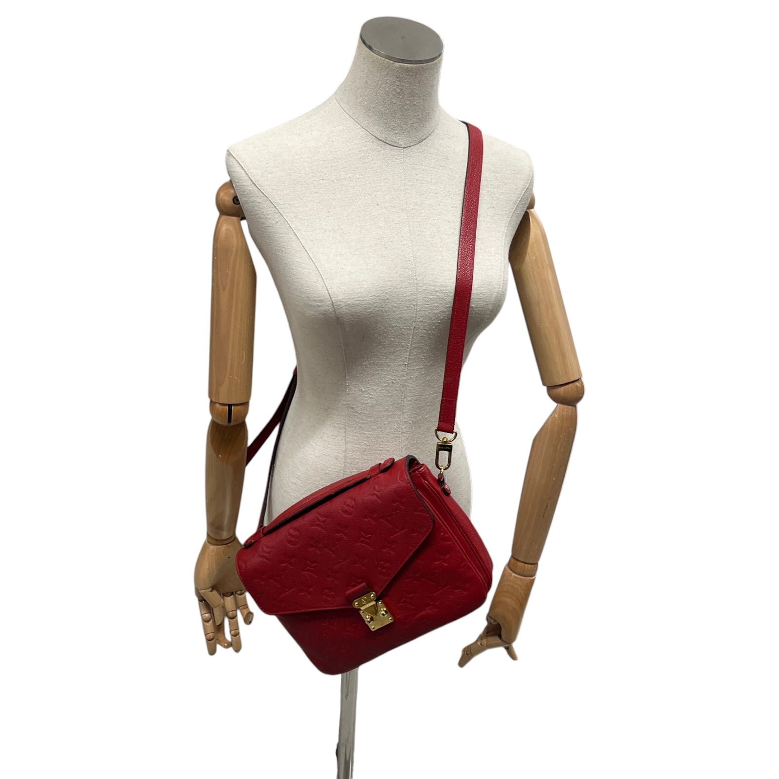 Women's Empreinte Leather Pochette Métis Handbag Red - Photo 2