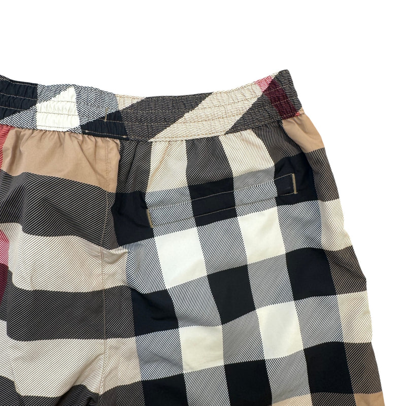 Men's Checked Swim Shorts Beige Size S / W30