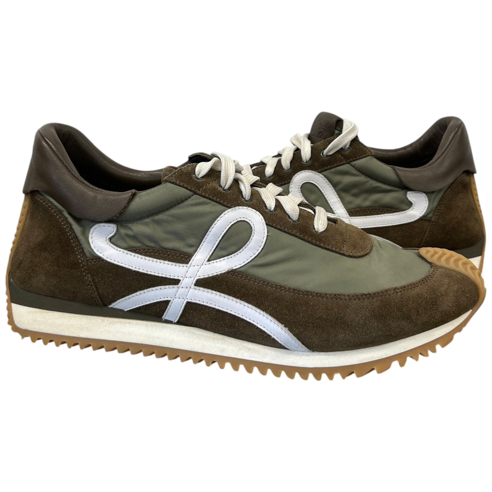 Men's Flow Runner Low Trainers Khaki Size UK 11 / EU 45 - Photo 3
