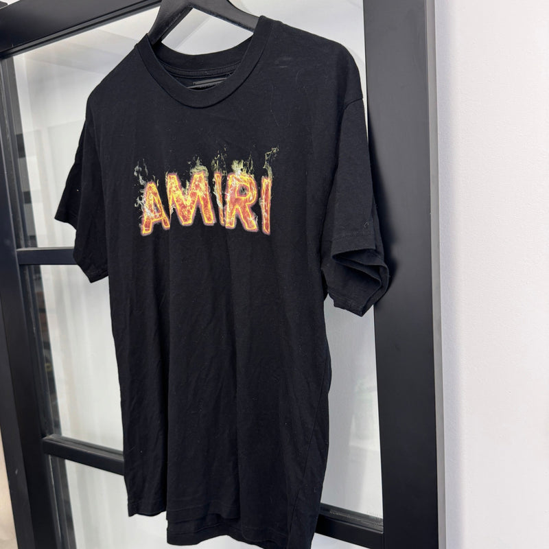 Men's Flame Logo T-Shirt Black Size XS