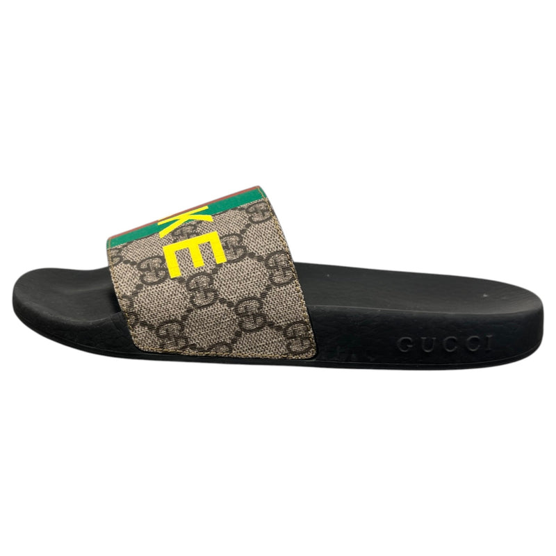 Women's Fake/Not GG Canvas Slides Black Size UK 3 / EU 36