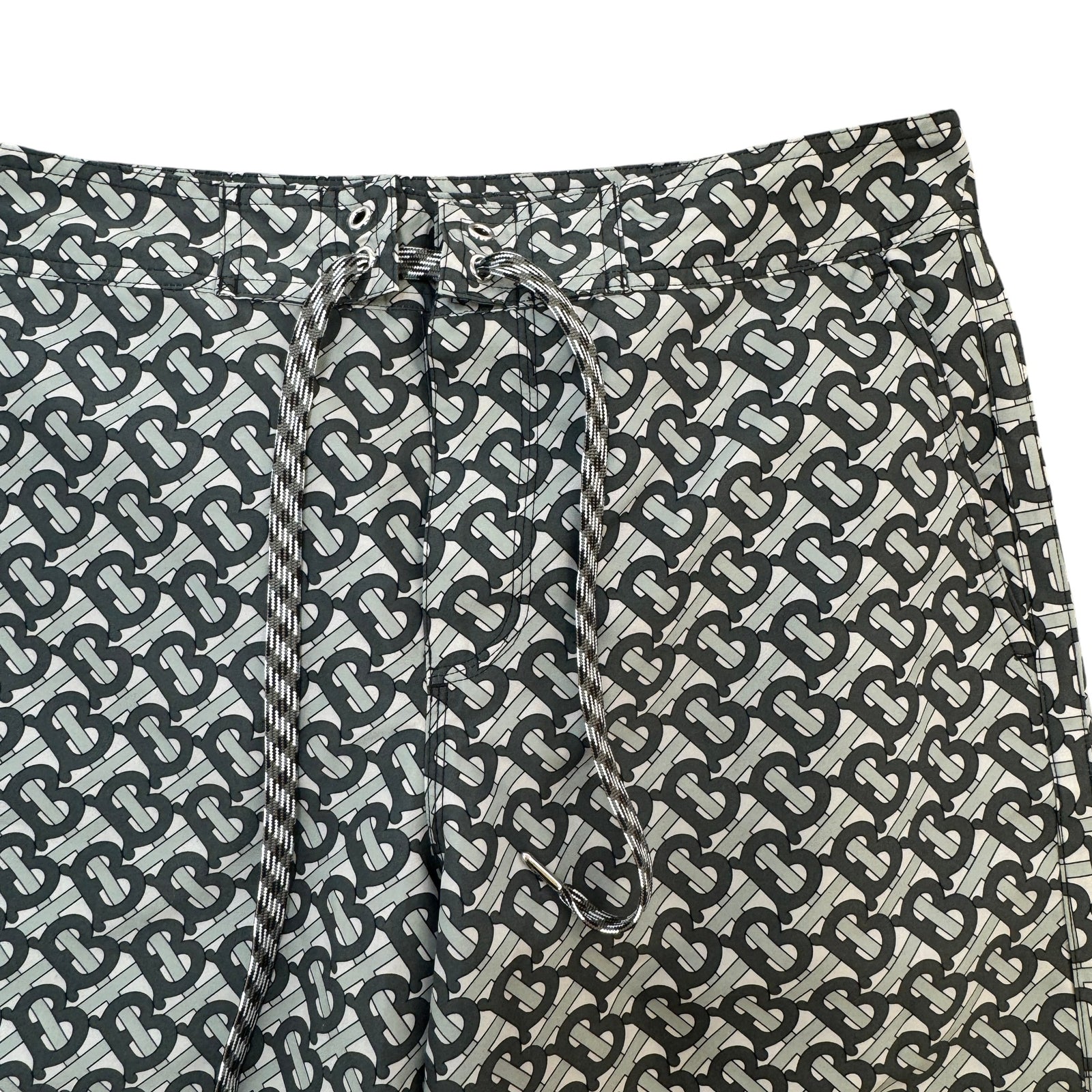 Men's TB Monogram Shorts Grey Size M / W32 - Photo 3