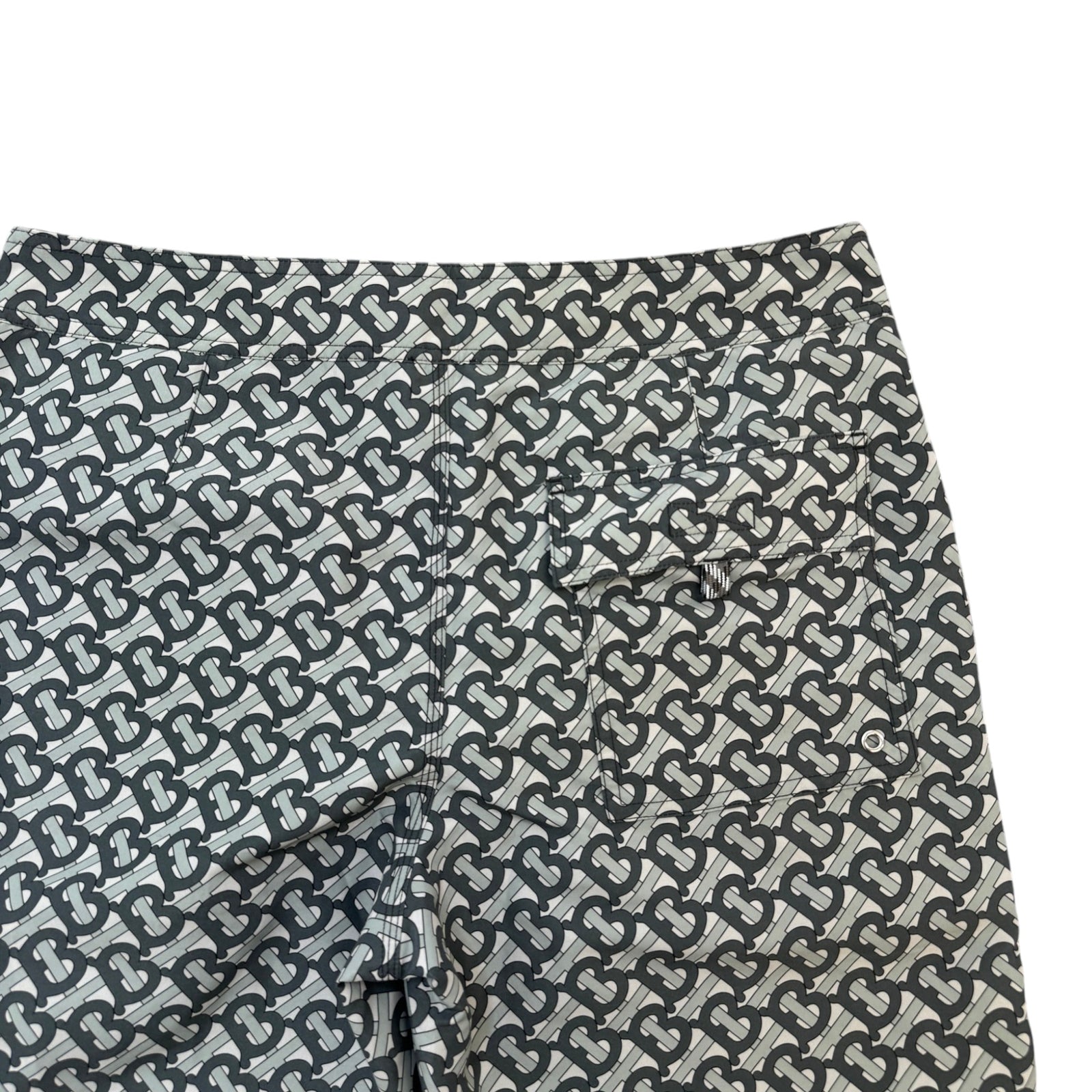 Men's TB Monogram Shorts Grey Size M / W32 - Photo 4