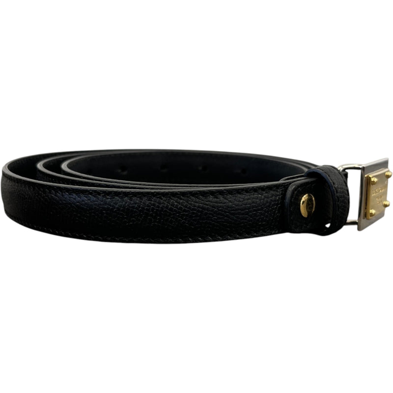 Women's Plaque Logo Belt Black Size Waist 40"