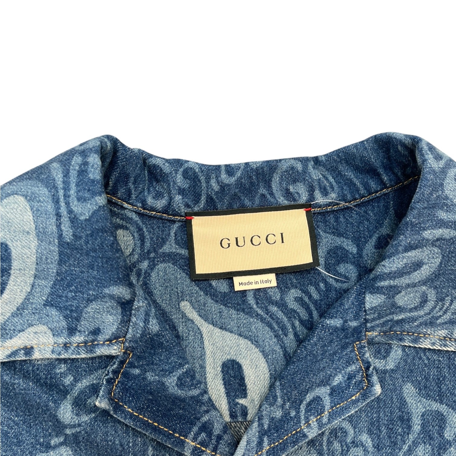 Men's Hattie Stewart Gg Monogram Heart Short Sleeve Shirt Blue Size IT 50 / UK L - Photo 5