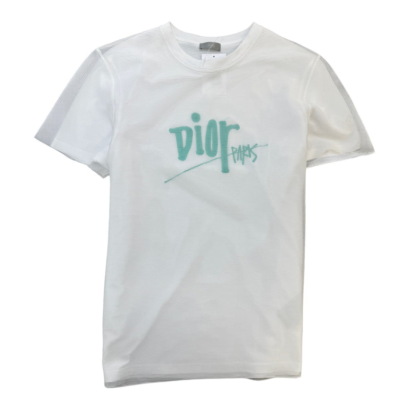 Men's Shawn Stussy double layer organza T-Shirt White Size M