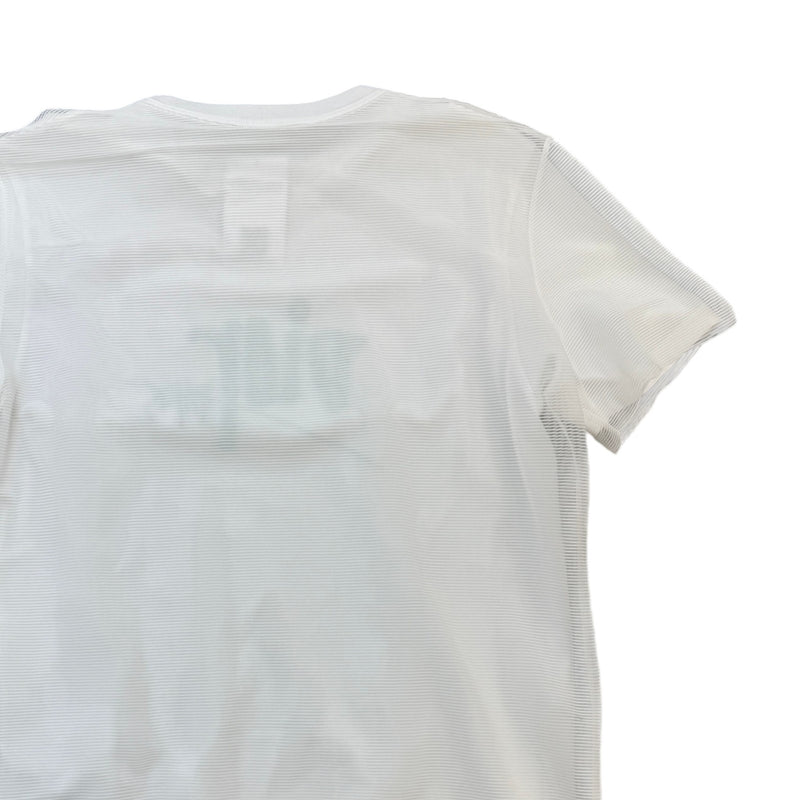 Men's Shawn Stussy double layer organza T-Shirt White Size M