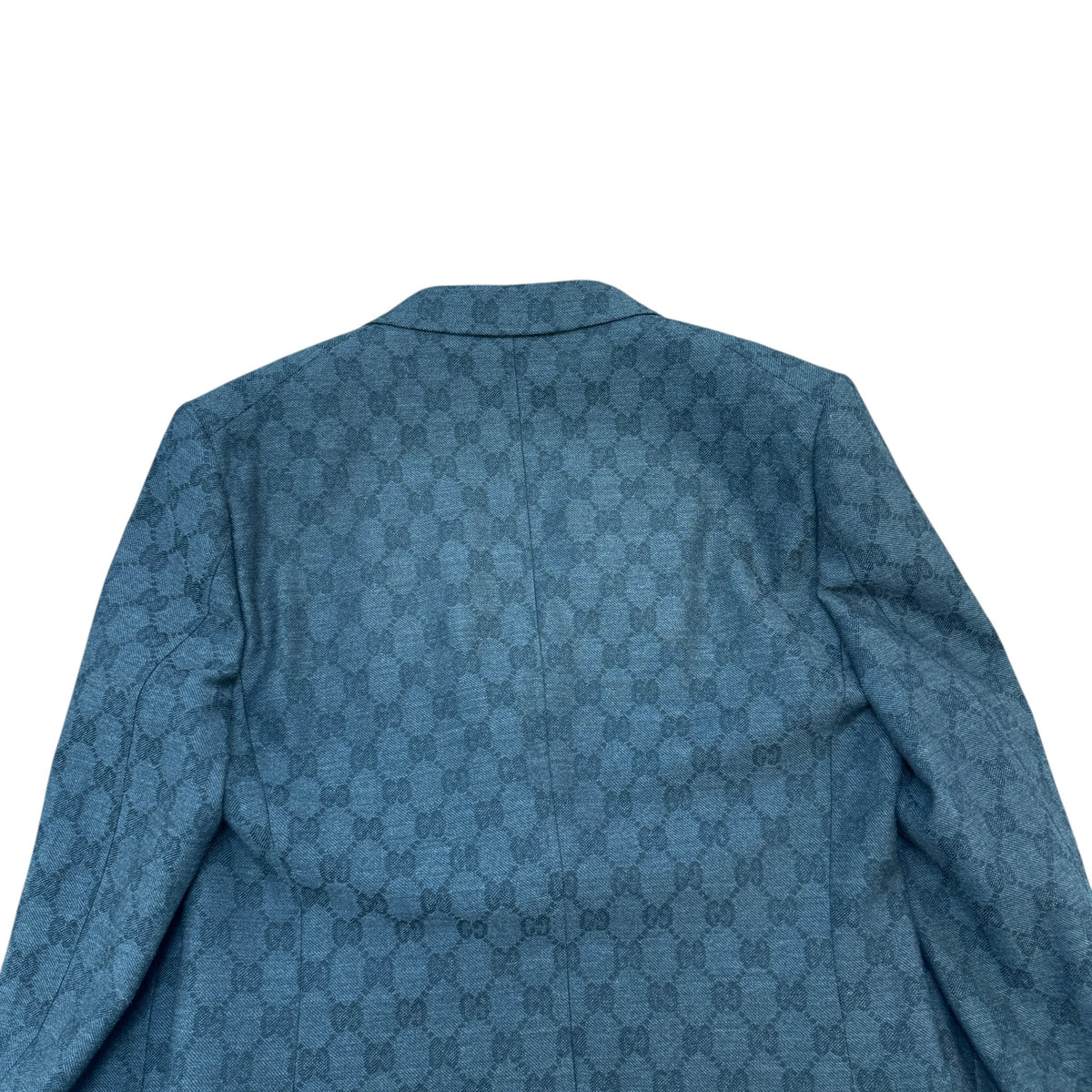 Men's GG Supreme Double-Breasted Jacket Charcoal Size M - Photo 4