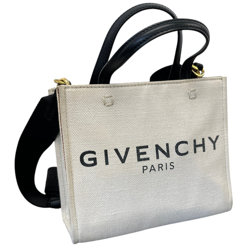 Women's Mini G-Tote Linen-blend Tote Bag Beige