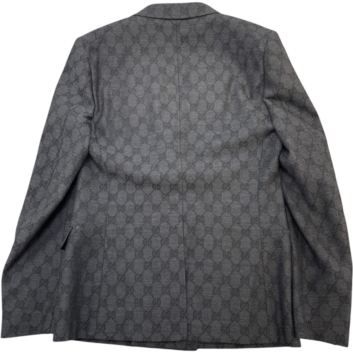 Men's GG Supreme Double-Breasted Jacket Charcoal Size M - Photo 2