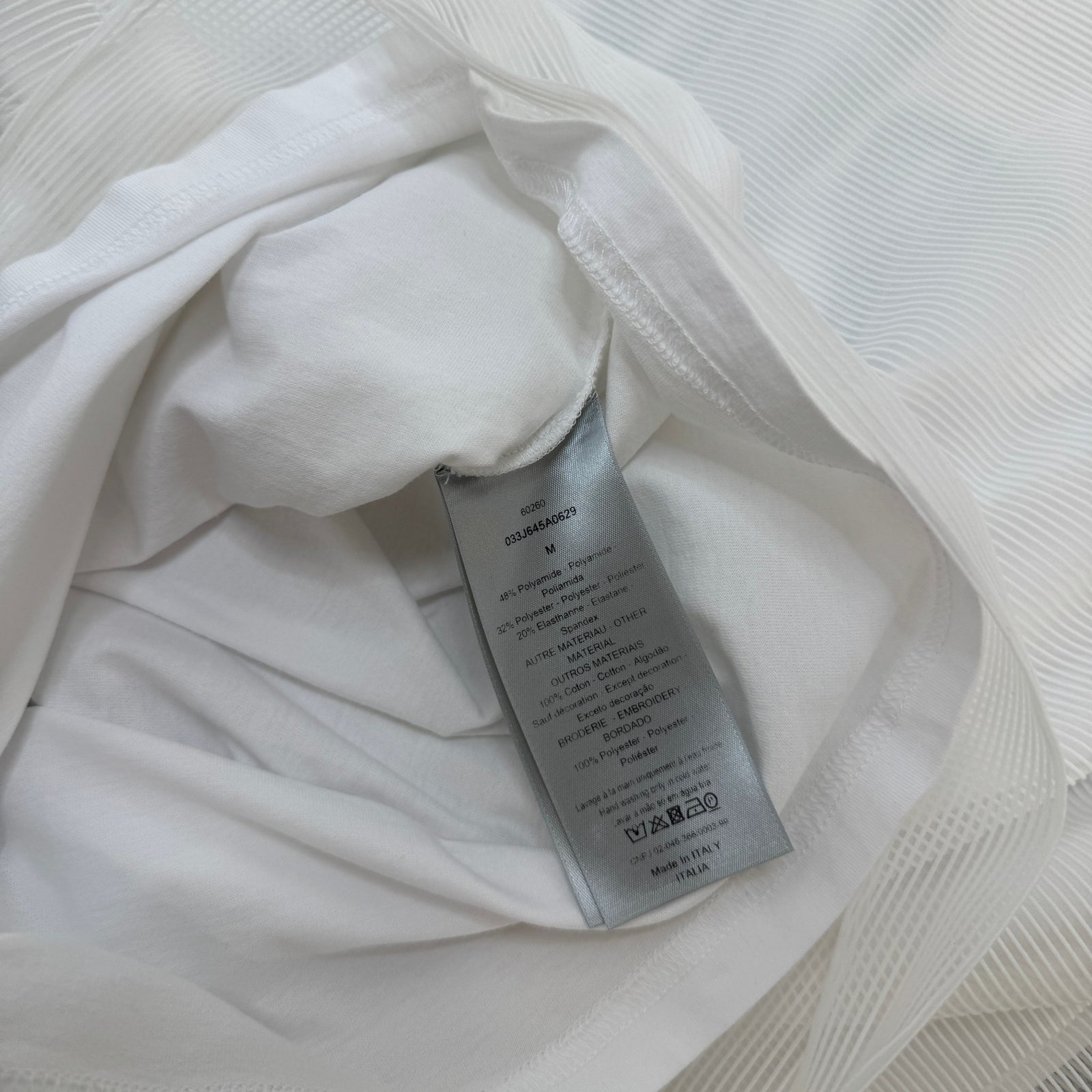 Men's Shawn Stussy double layer organza T-Shirt White Size M - Photo 6