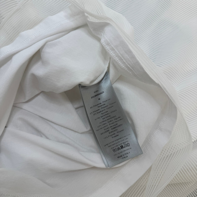 Men's Shawn Stussy double layer organza T-Shirt White Size M