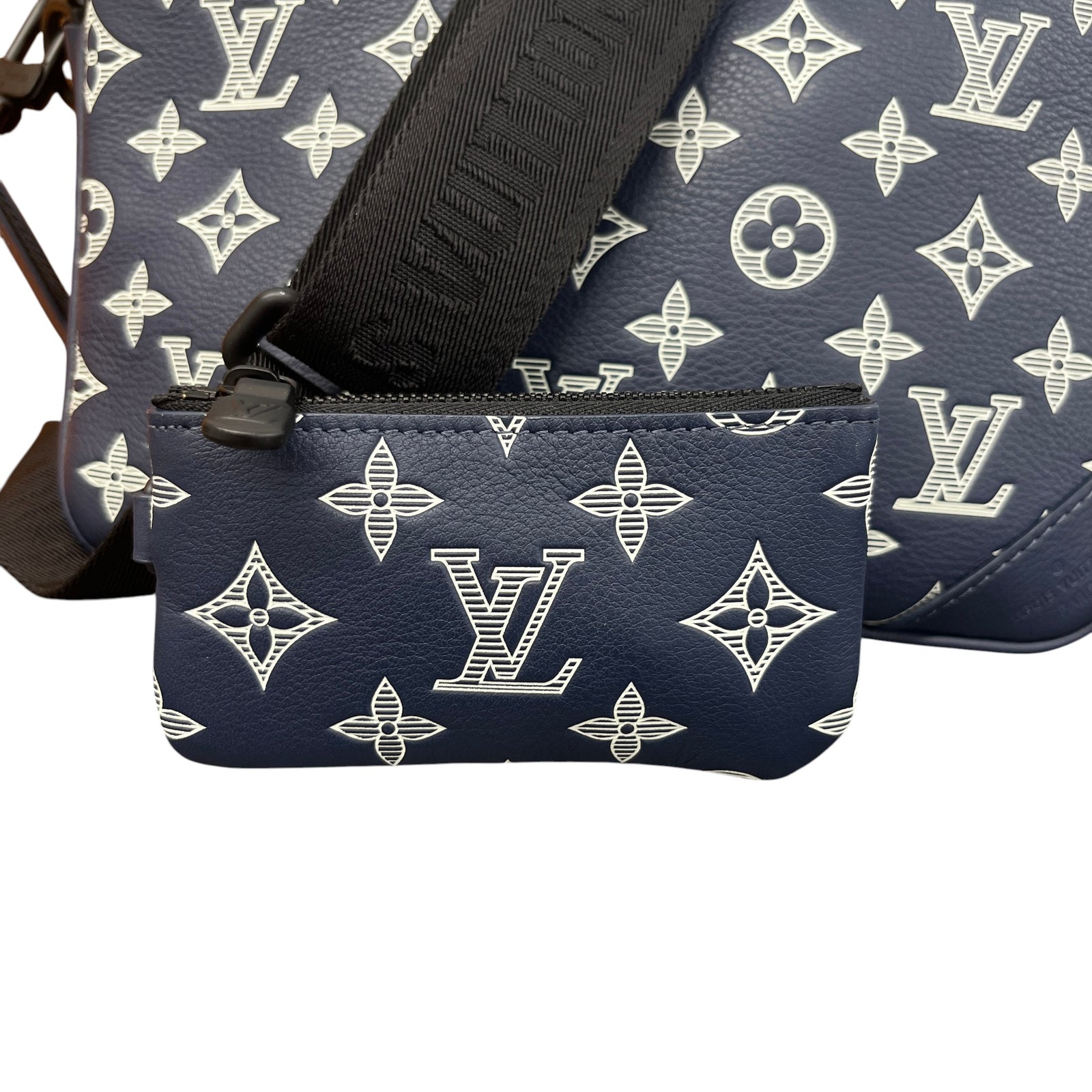 Men's Monogram Shadow Trio Messenger Bag Navy - Photo 10