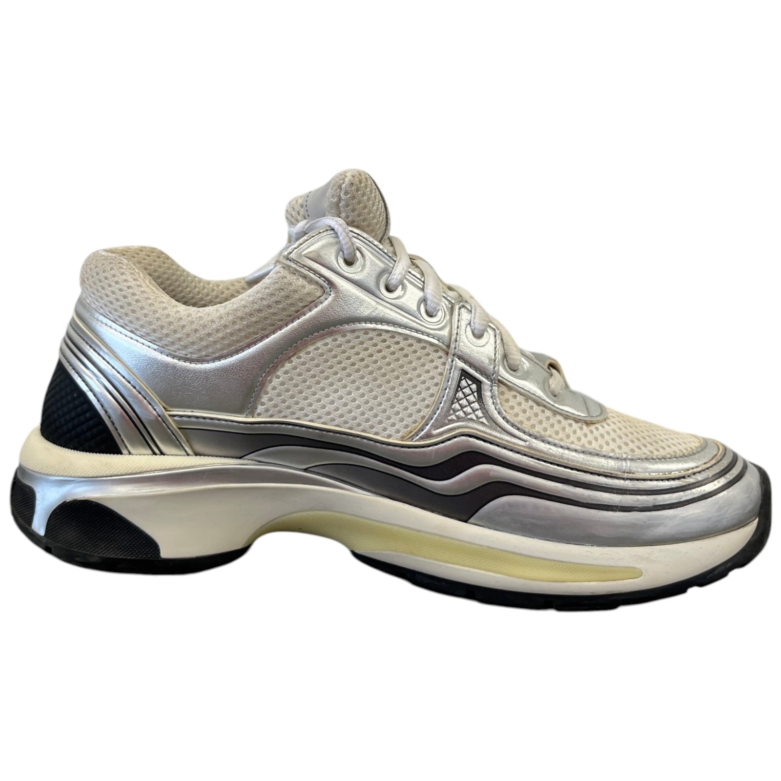 Women's Cc Runners Low Trainers Silver Size EU 39.5 / UK 6.5 - Photo 4