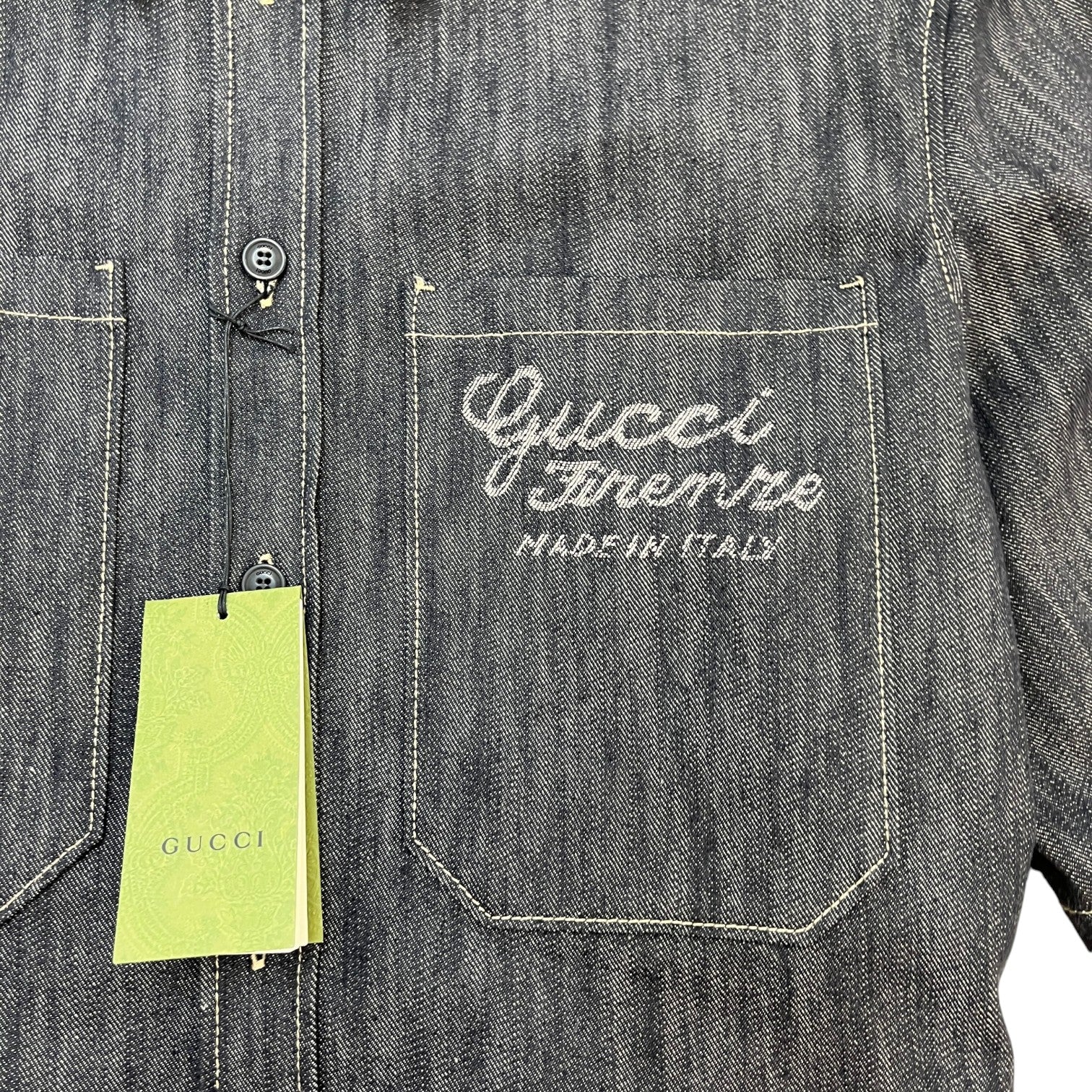 Men's 24Ss Oversized Jacquard Short Sleeve Shirt Blue Size IT 48 / UK M - Photo 6