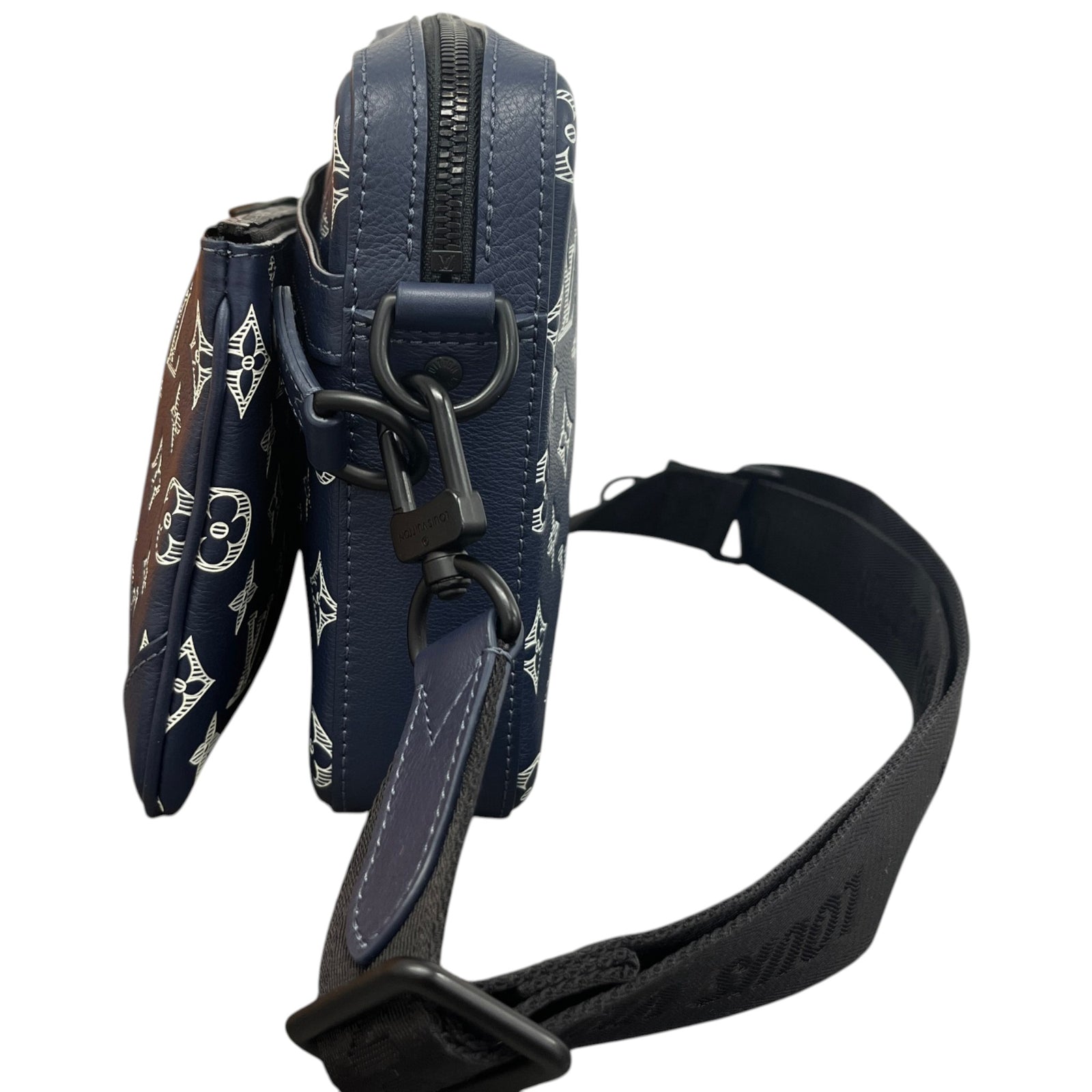 Men's Monogram Shadow Trio Messenger Bag Navy - Photo 7
