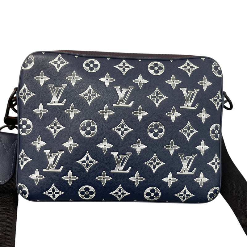 Men's Monogram Shadow Trio Messenger Bag Navy