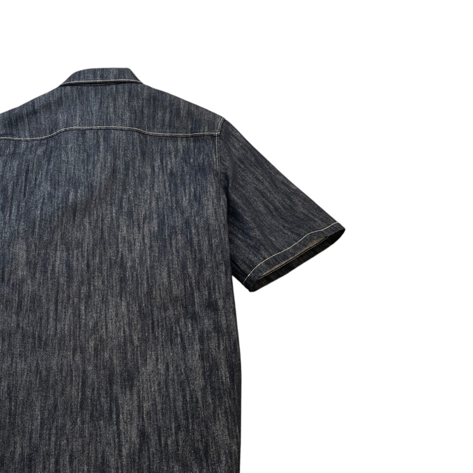 Men's 24Ss Oversized Jacquard Short Sleeve Shirt Blue Size IT 48 / UK M - Photo 4