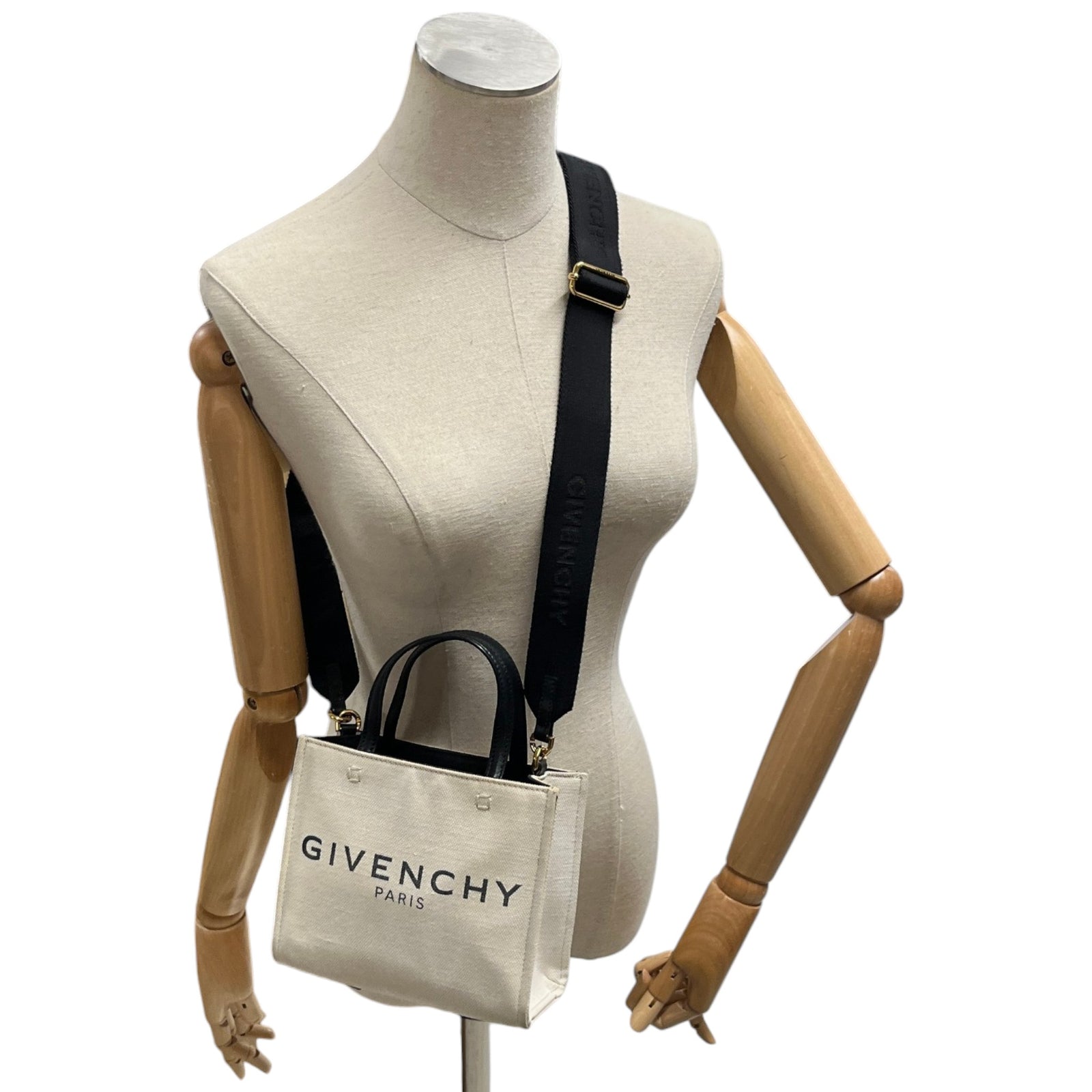 Women's Mini G-Tote Linen-blend Tote Bag Beige - Photo 2