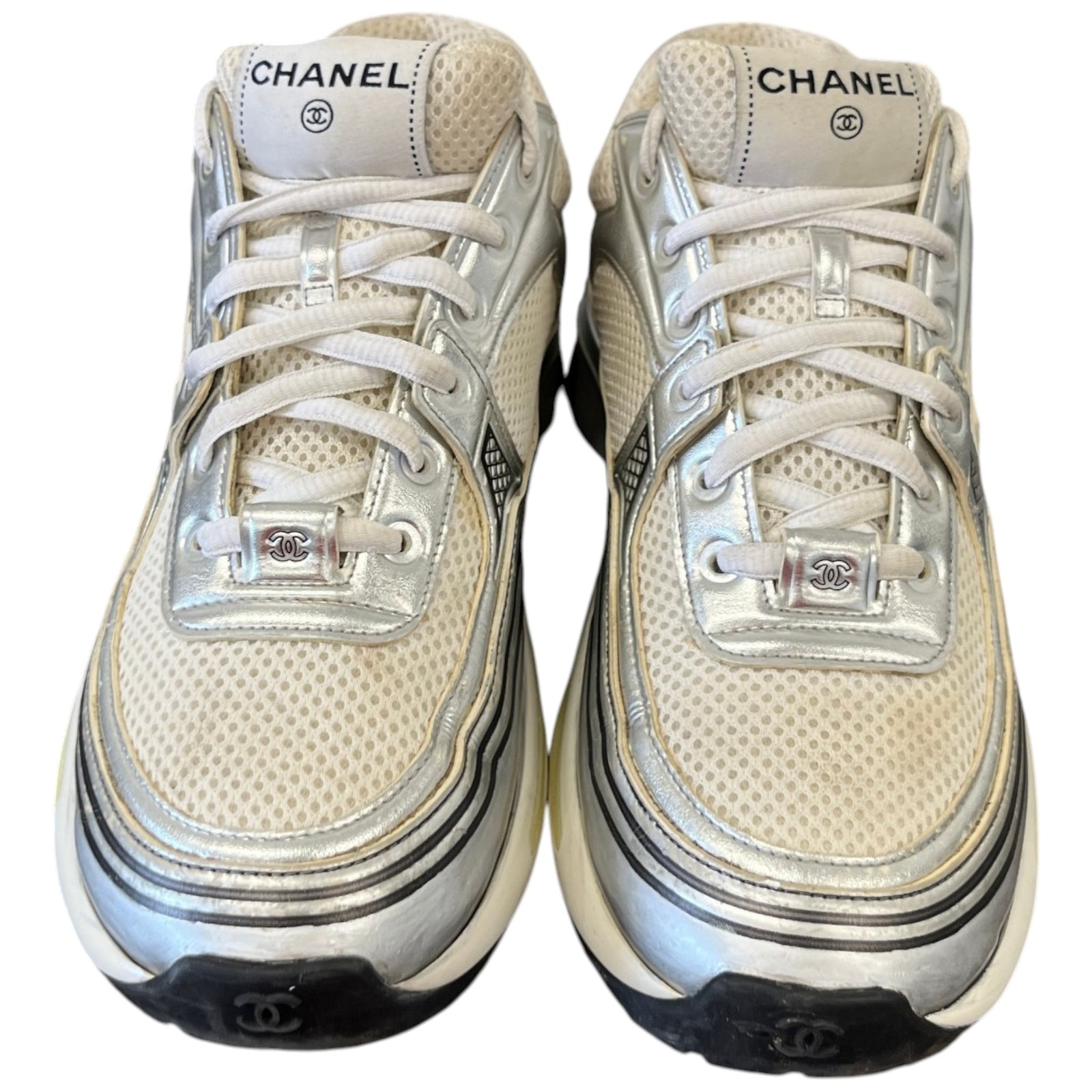 Women's Cc Runners Low Trainers Silver Size EU 39.5 / UK 6.5 - Photo 6