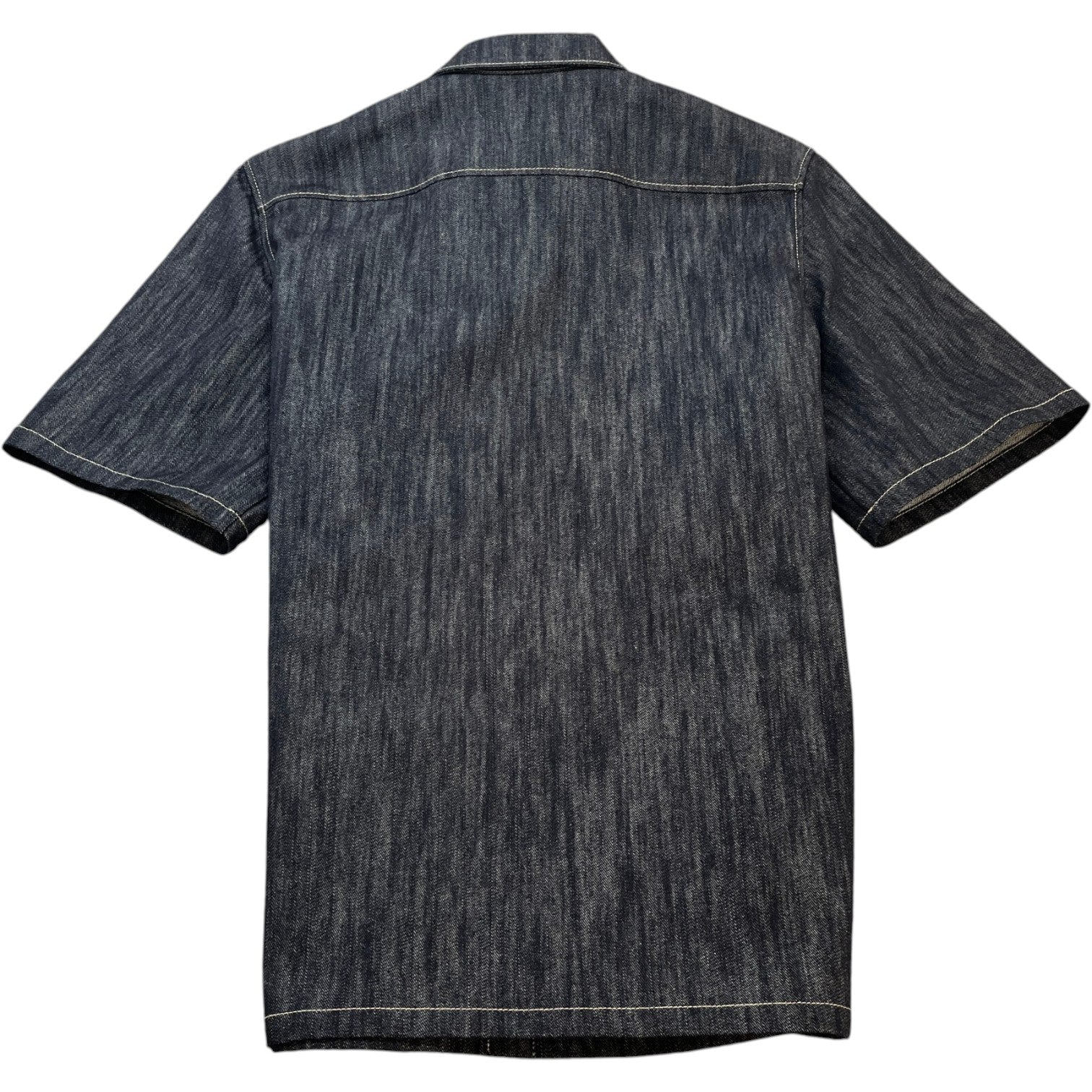 Men's 24Ss Oversized Jacquard Short Sleeve Shirt Blue Size IT 48 / UK M - Photo 2