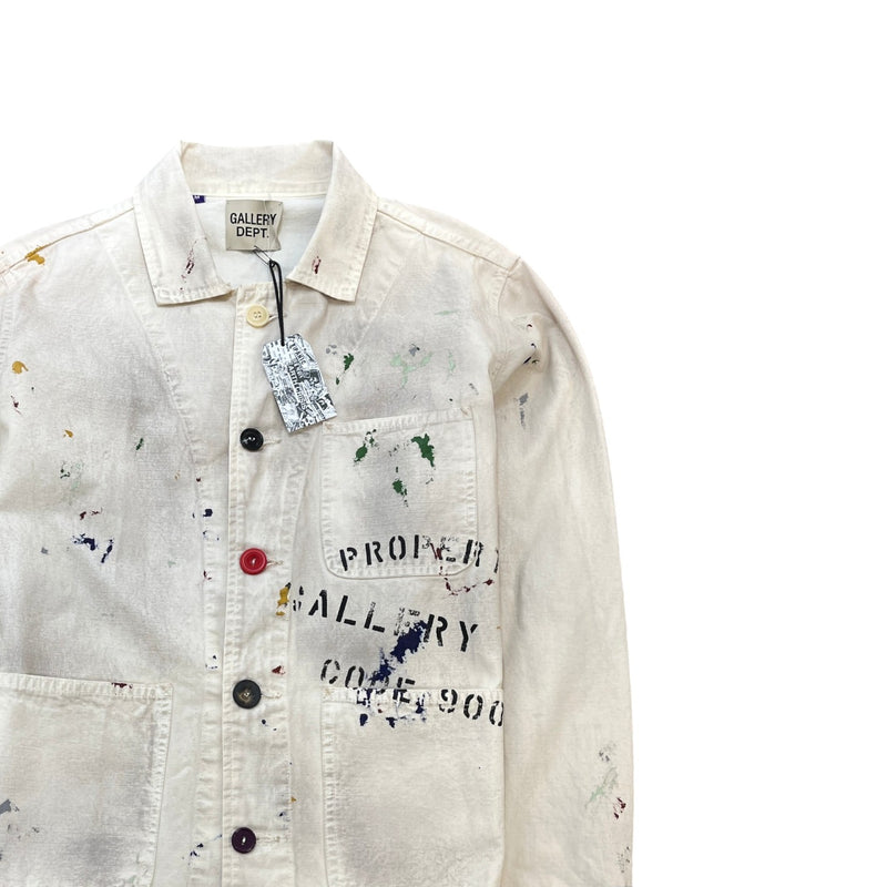 Men's Ep Painted Splatter Jacket Cream Size M