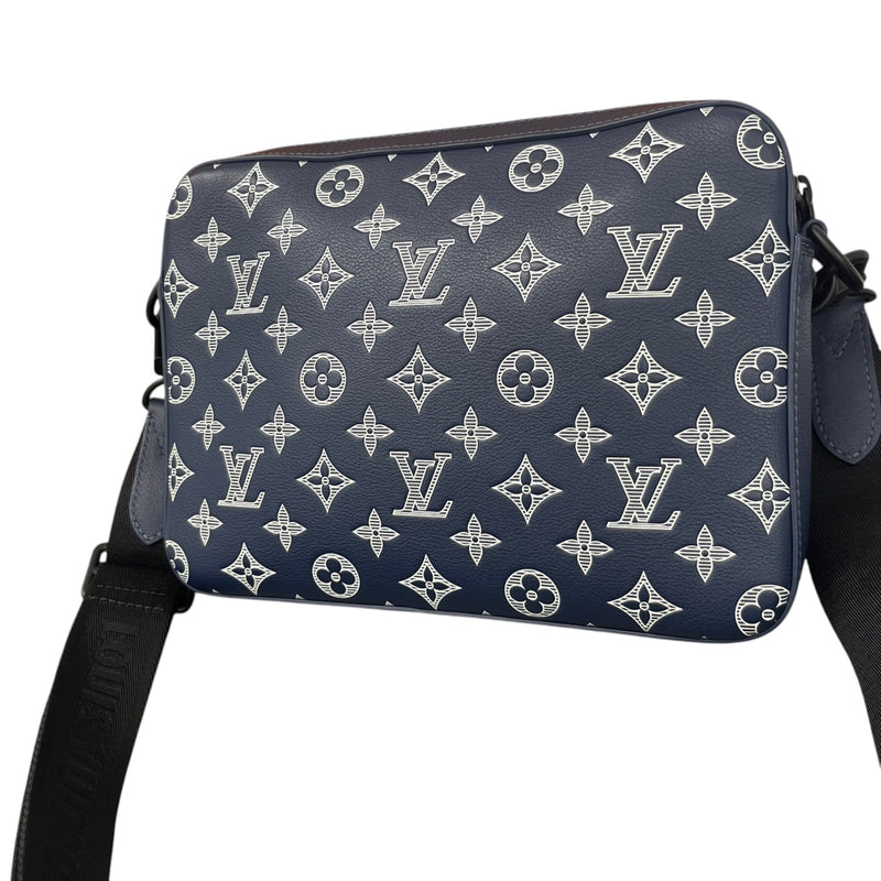 Men's Monogram Shadow Trio Messenger Bag Navy
