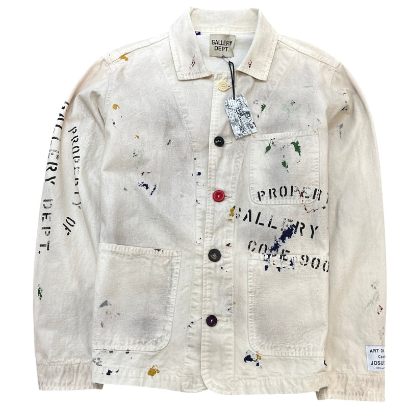 Men's Ep Painted Splatter Jacket Cream Size M