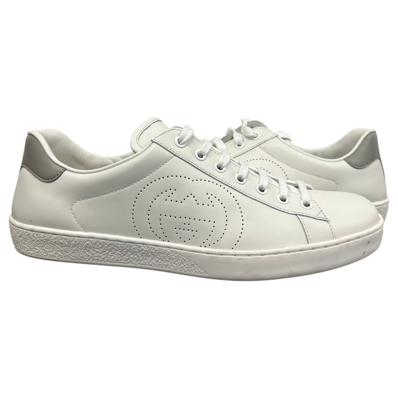 Men's Ace Interlocking G Logo Low Trainers White Size UK 9.5 / EU 43.5