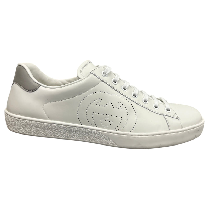 Men's Ace Interlocking G Logo Low Trainers White Size UK 9.5 / EU 43.5