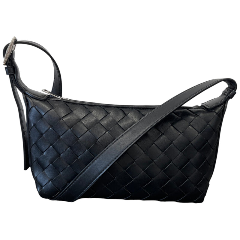 Women's Intrecciato Traveler Phone Pouch Bag Black