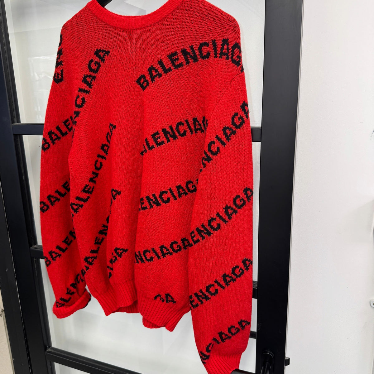 Men's All Over Logo Sweatshirt Red Size M - Photo 7