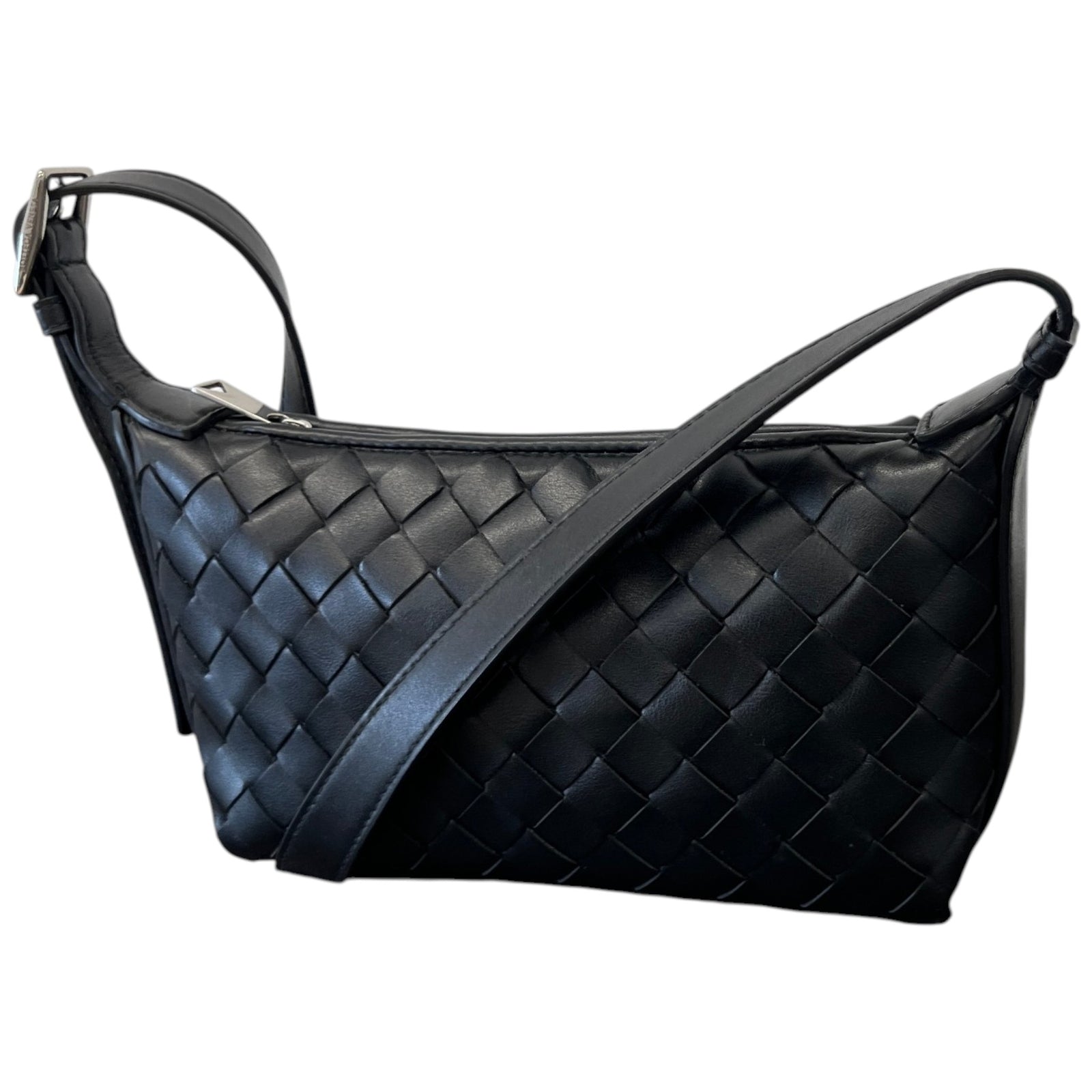 Women's Intrecciato Traveler Phone Pouch Bag Black - Photo 6